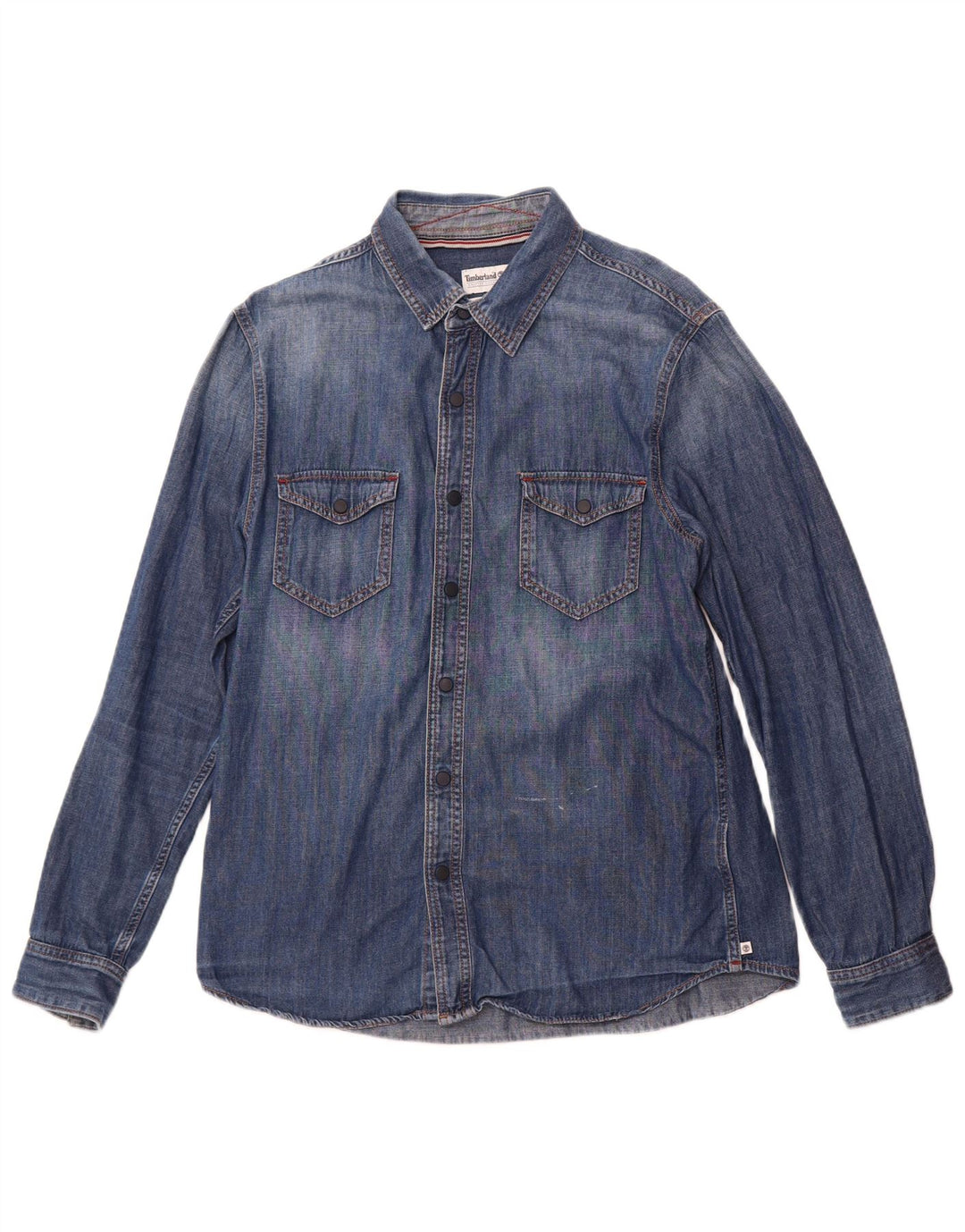 Timberland muška uska traper košulja velika plava pamučna