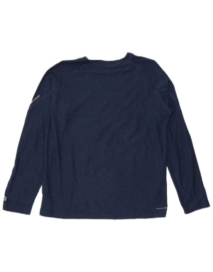 RUSSELL ATHLETIC Boys Top Long Sleeve 15-16 Years 2XL  Navy Blue Polyester