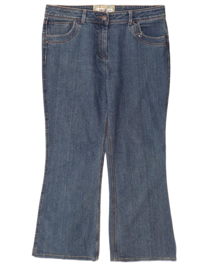 M&Co Ženske traperice Bootcut UK 16 Large W34 L29 Plavi pamuk