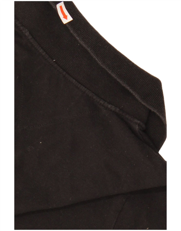 TOMMY HILFIGER Ženska polo majica UK 8 Mala crna pamuk