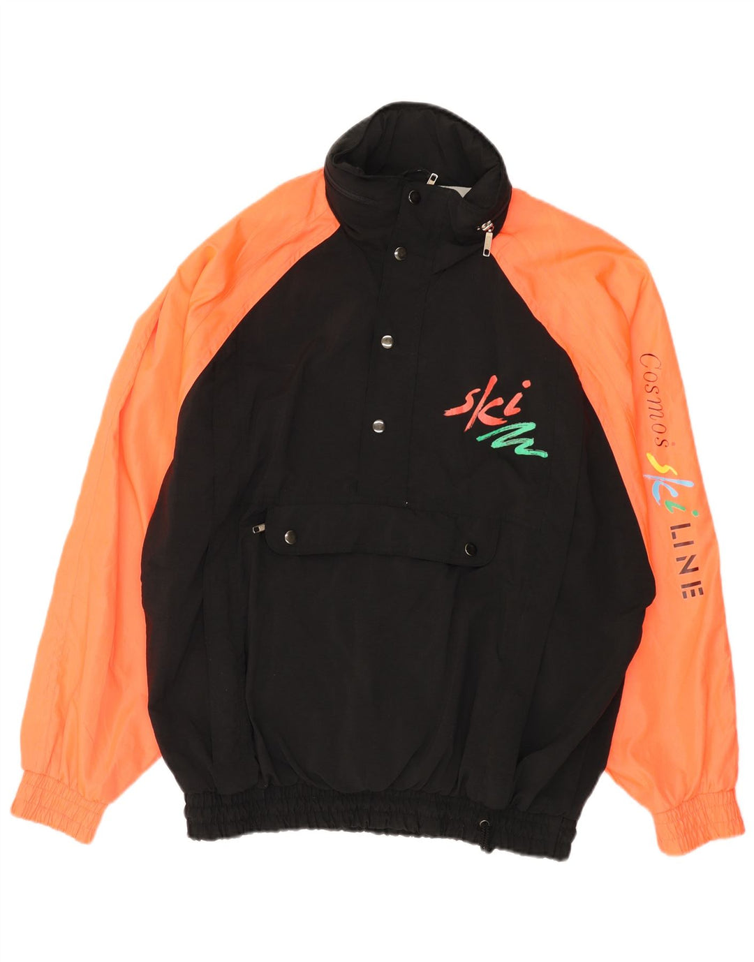 COSMOS muška vjetrovka s grafičkim motivima labavog kroja UK 36 mala crna