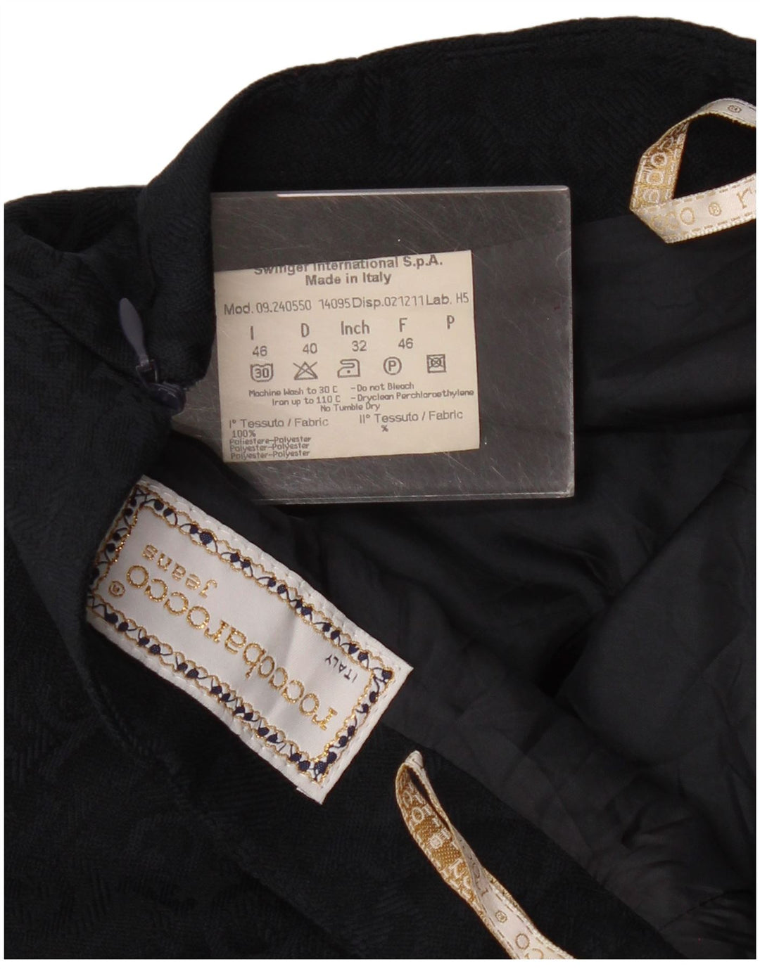 Roccobarocco ženska grafička suknja A-kroja IT 46 Large W30 tamnoplava