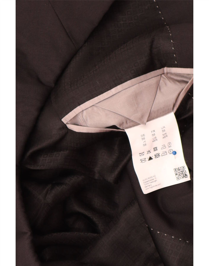 Hugo Boss muška jakna sa 2 gumba EU 56 3XL crna djevičanska vuna