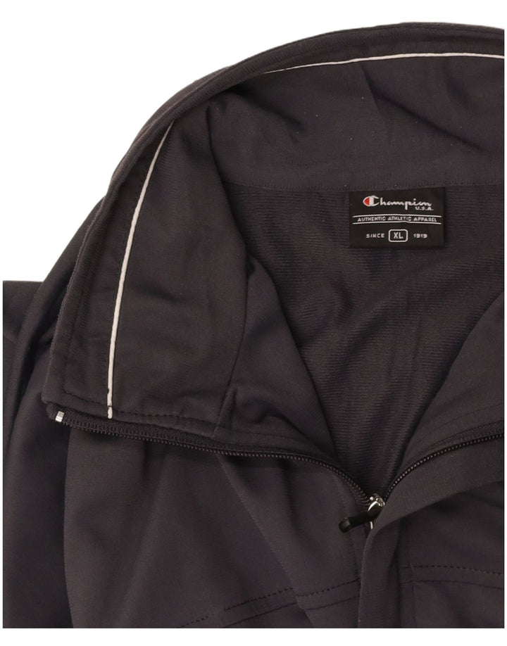 CHAMPION Mens Tracksuit Top Jacket XL Grey