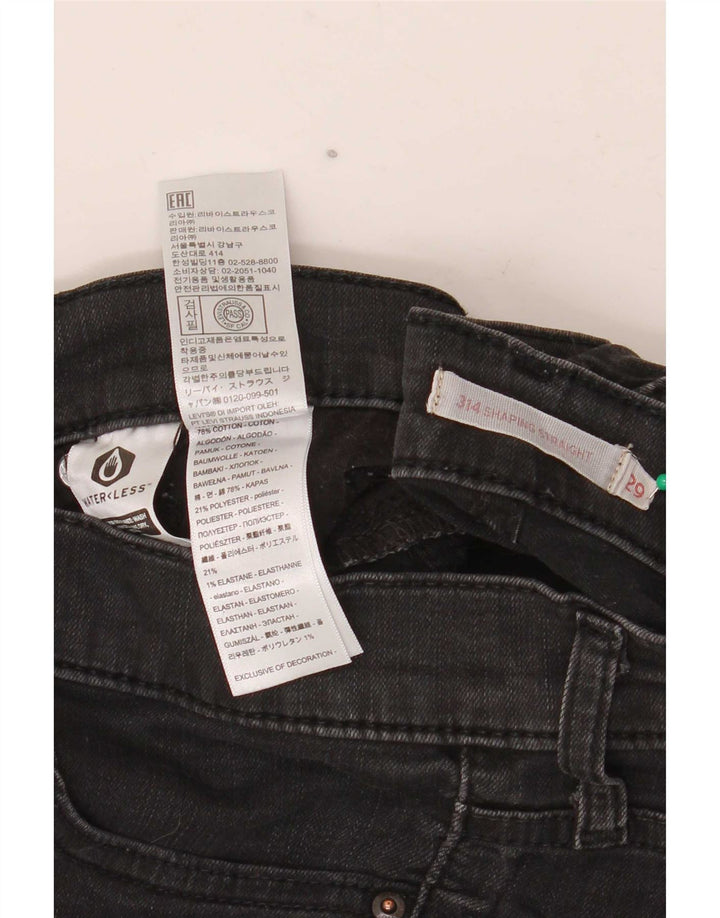 Levi's ženske kratke traper hlače 314 za oblikovanje W29 L28 crni pamuk