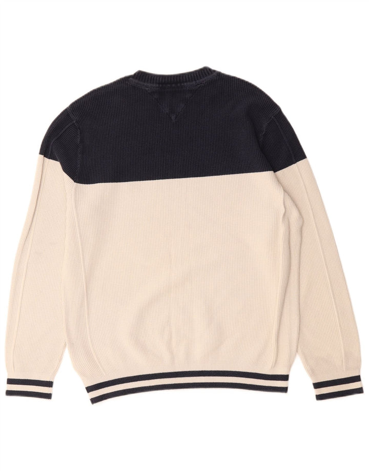 Tommy Hilfiger muški džemper s okruglim izrezom srednje bijele boje
