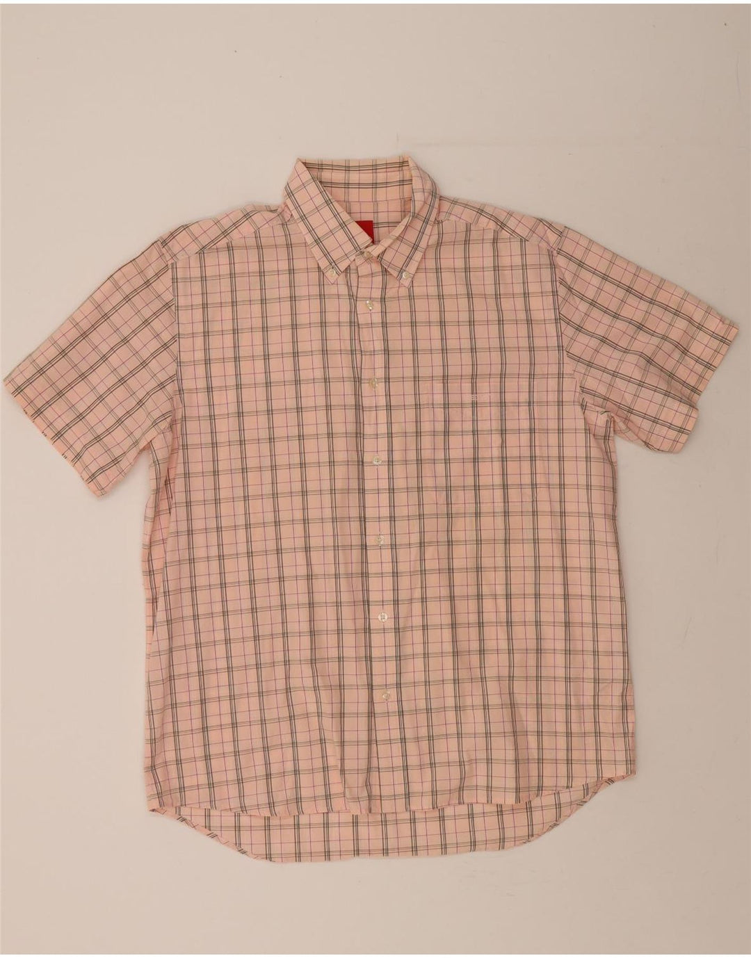 ESPRIT Mens Short Sleeve Shirt XL Pink Check Cotton Vintage Esprit and Second-Hand Esprit from Messina Hembry 
