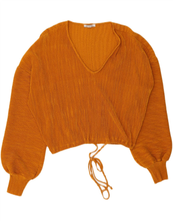 Zara ženska trafaluc šišmiš bluza UK 14 srednje narančasta poliester