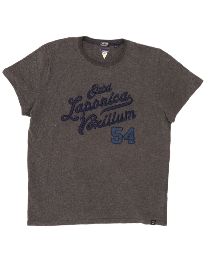 SUPERDRY muška majica s grafičkim motivima, 3XL sivi pamuk