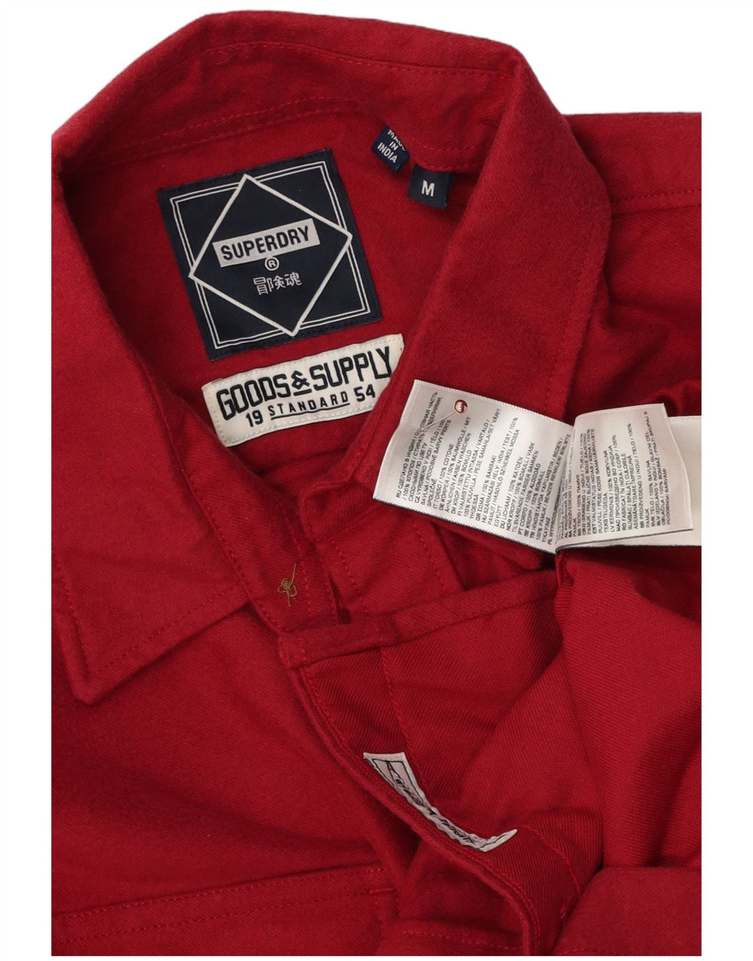 Superdry muška košulja srednje crvene pamučne boje