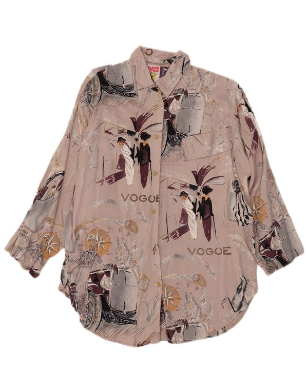C&A ženska bluza košulja Clock House Graphic Oversized UK 10 Small Beige