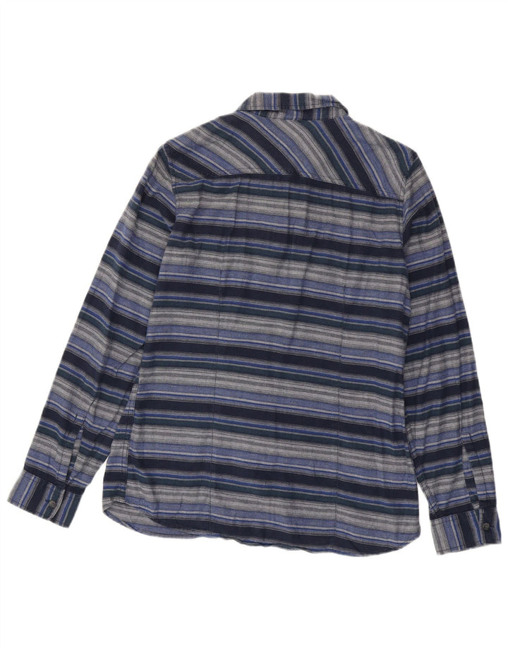 EDDIE BAUER Ženska flanelska košulja UK 14 Srednje tamnoplave pruge