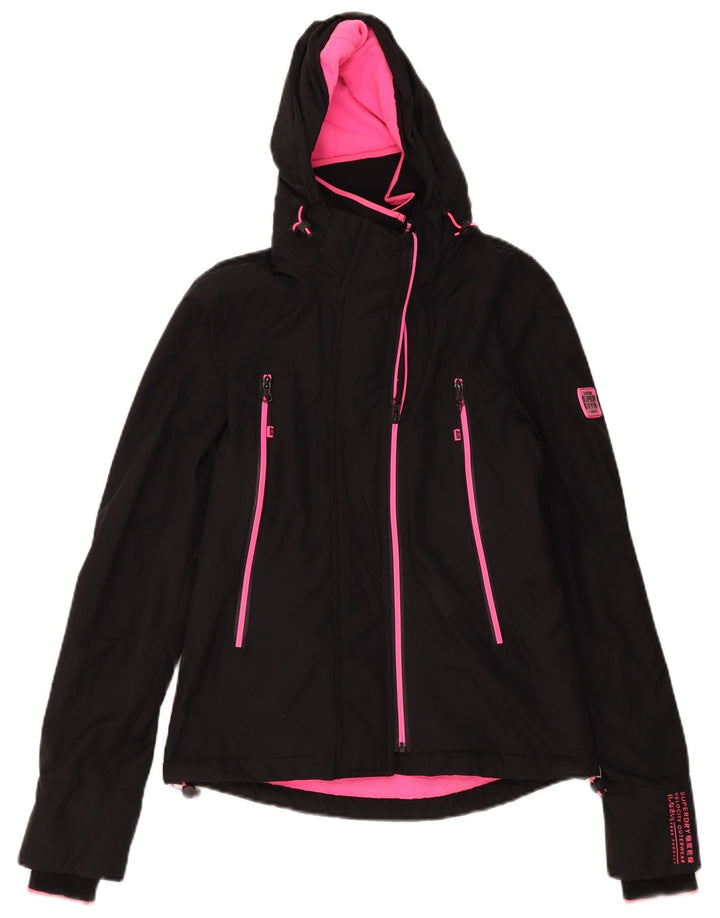 Superdry ženska jakna s kapuljačom UK 8 Mala crna poliester