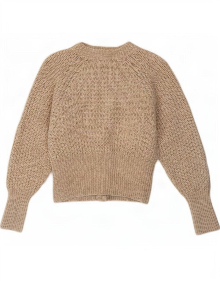 Zara ženski kardigan pulover UK 12 srednje bež poliester