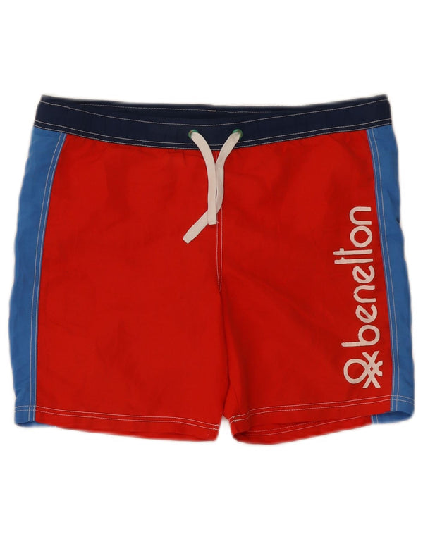 Benetton Boys Graphic Cami Top 10-11 Years XL Red Colourblock Poliester