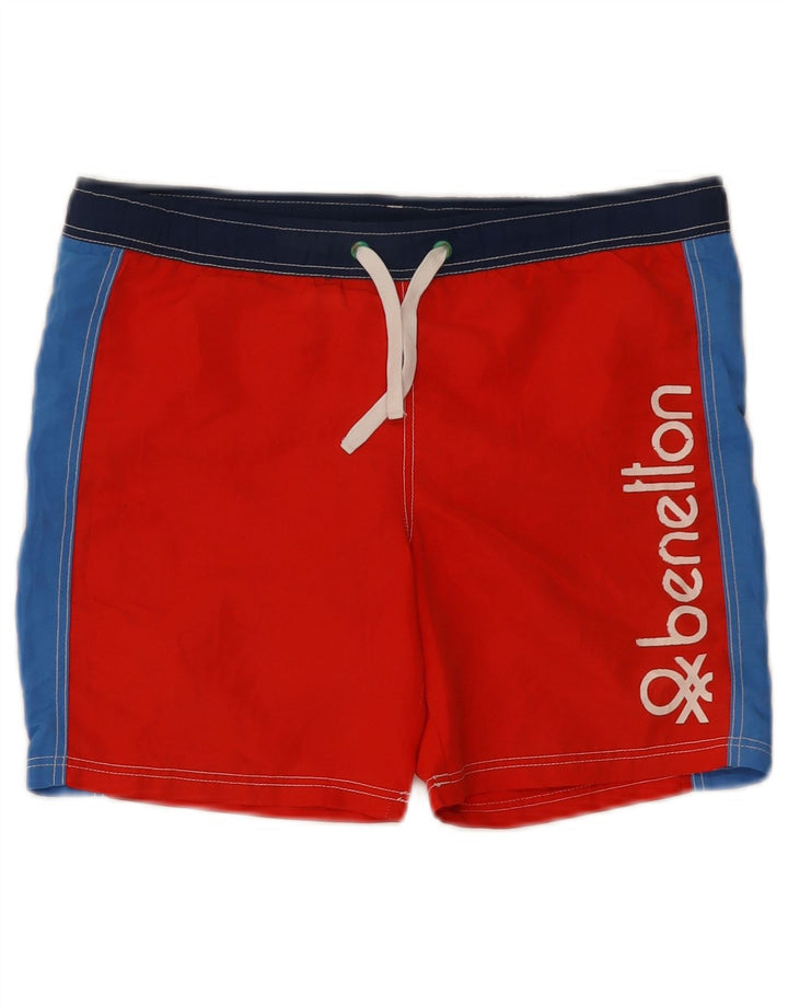 Benetton Boys Graphic Cami Top 10-11 Years XL Red Colourblock Poliester