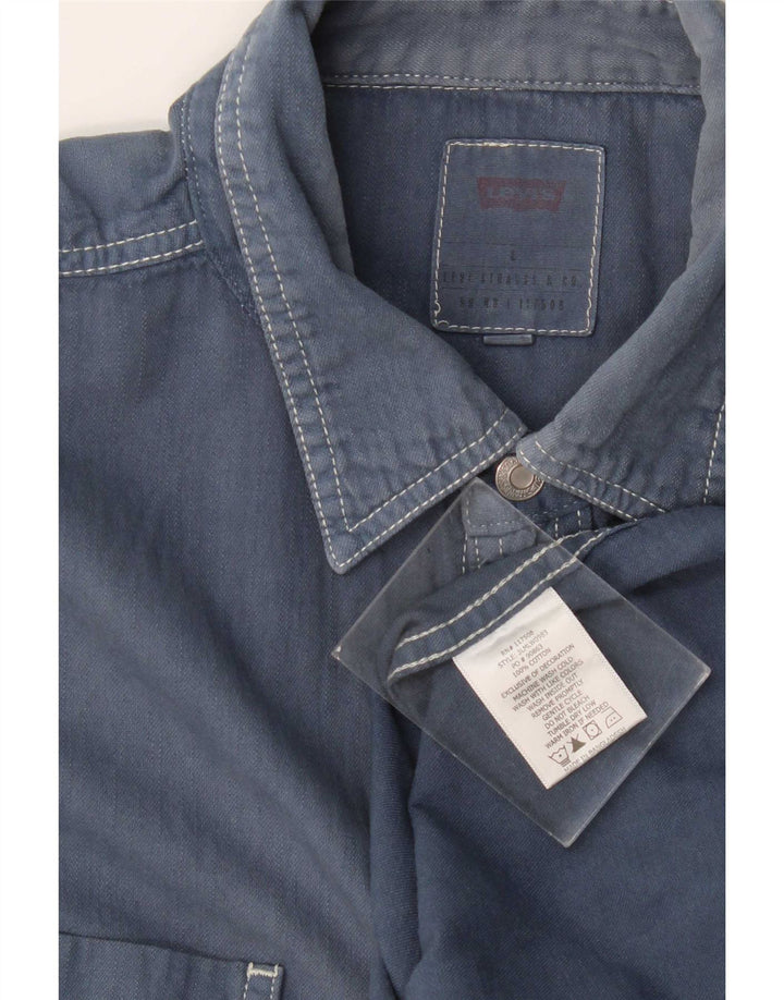 Levi's muška traper košulja velika tamnoplava pamuk