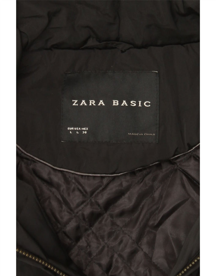 Zara ženska podstavljena jakna UK 14 velika crna