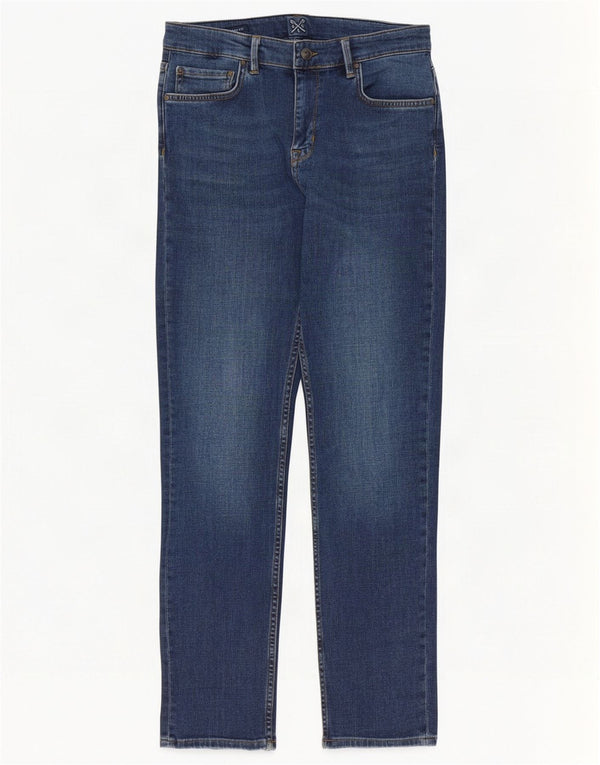 Crew Clothing ženske ravne traperice UK 10 male W30 L30 plavi pamuk