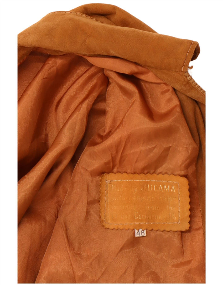 VINTAGE ženska bomber jakna od brušene kože IT 46 velika smeđa koža