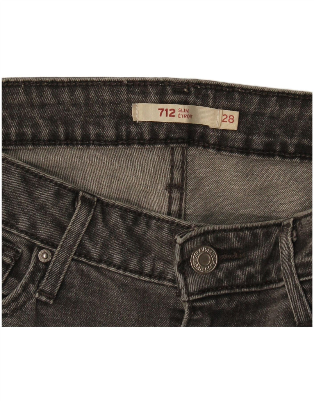 Levi's ženske 712 uske traperice W28 L26 sive