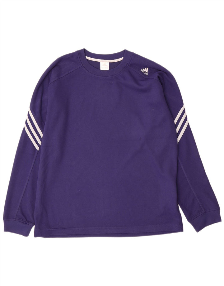 Adidas muška majica dugih rukava srednje ljubičaste boje od poliestera