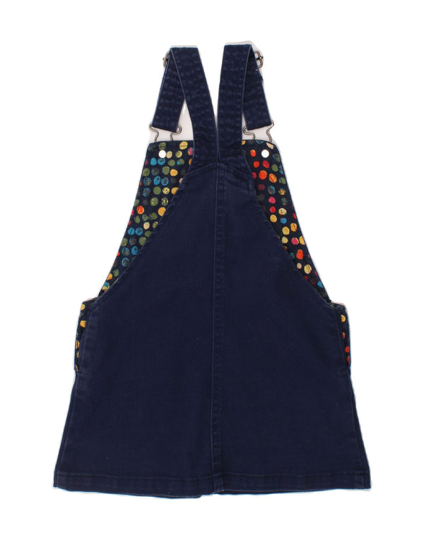 BENETTON Graphic Denim Dungaree haljina za djevojčice 3-4 godine 2XS tamnoplavi pamuk