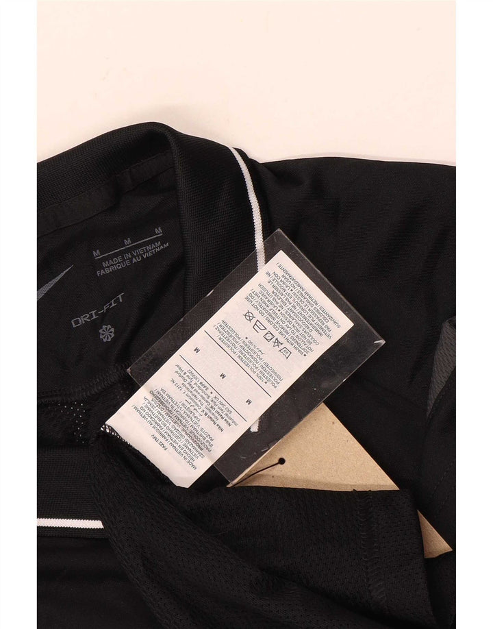 Nike muška Dri Fit polo majica srednje crne boje od poliestera