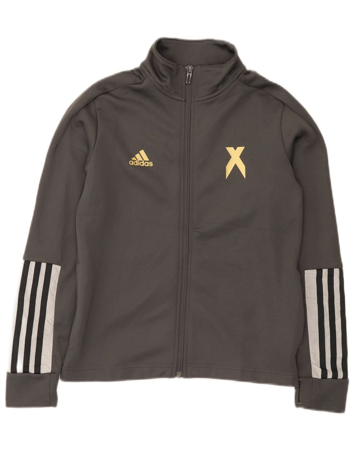Adidas trenirka za dječake, jakna od 9-10 godina, siva poliester