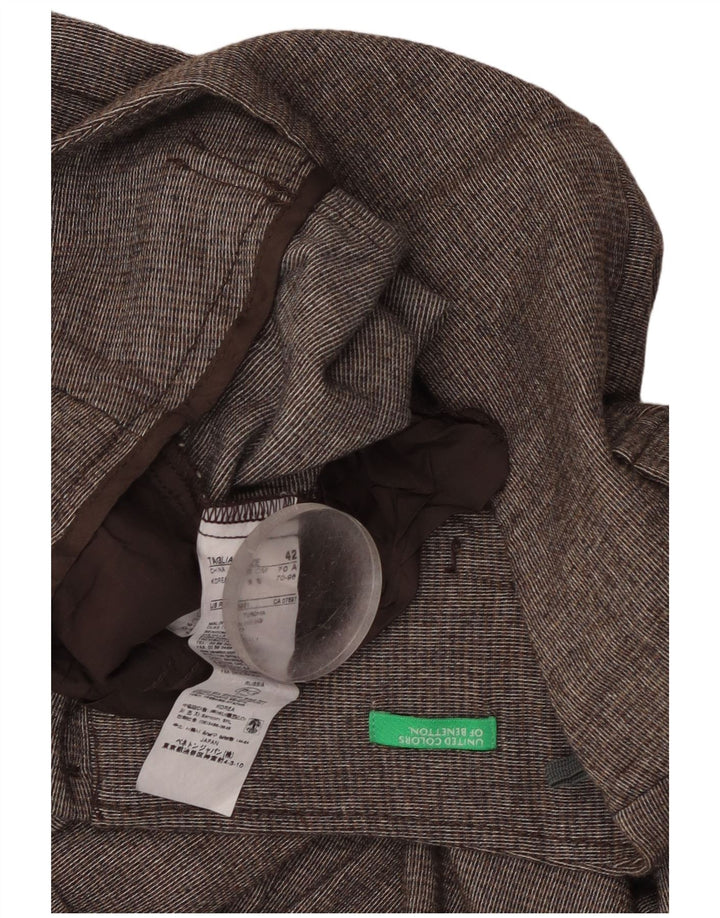 BENETTON Ženske ležerne kratke hlače IT 42 srednje W30 siva vuna