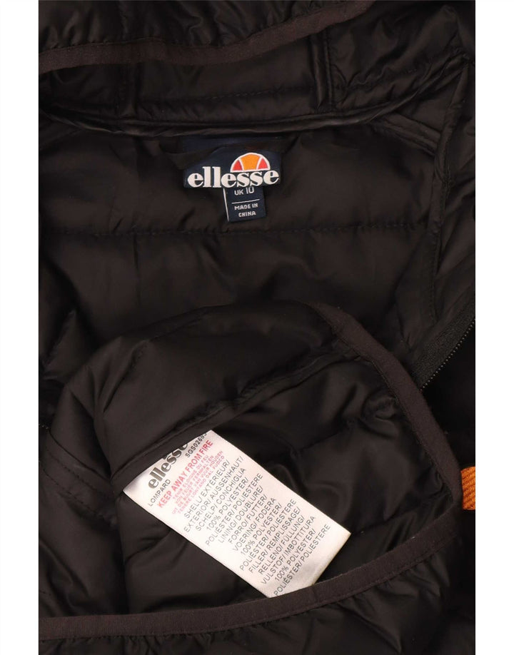 Ellesse ženska prevelika podstavljena jakna s kapuljačom UK 10, mali crni poliester
