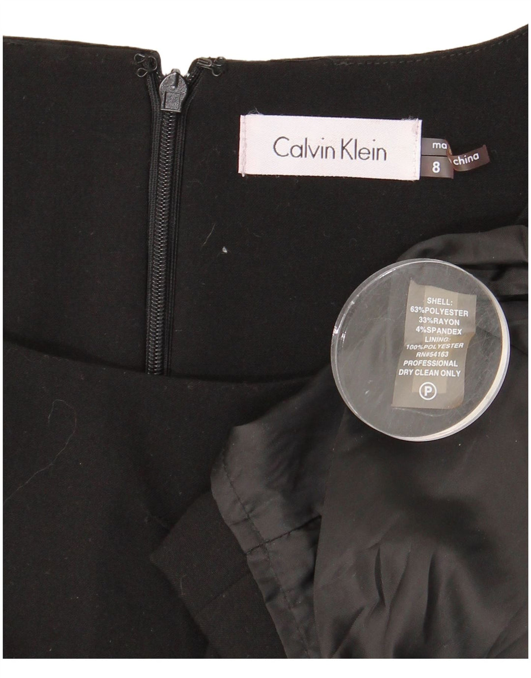 CALVIN KLEIN Ženska plašt haljina bez rukava US 8 srednji crni poliester