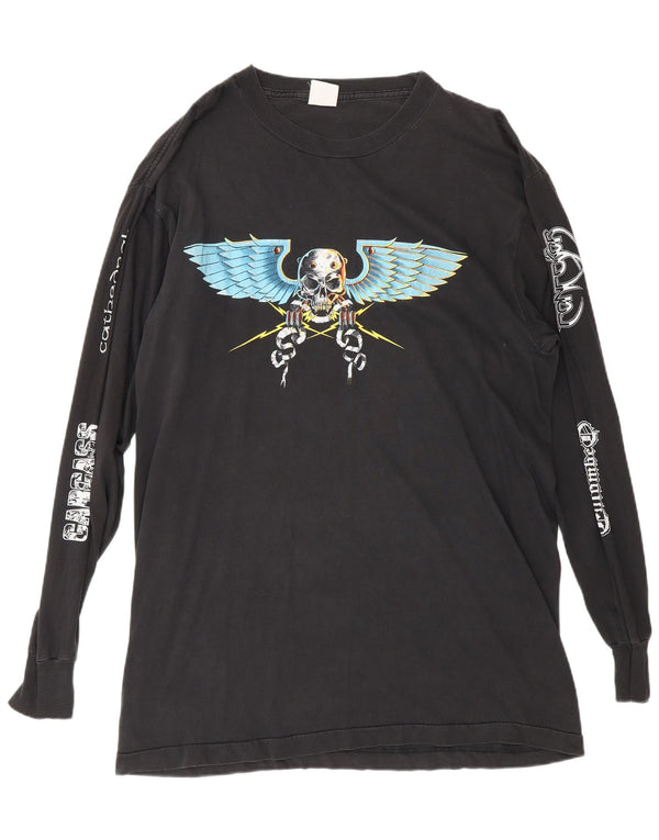Vintage Mens God's of Grind Earache turneja 1992 Top dugih rukava XL Black Rock