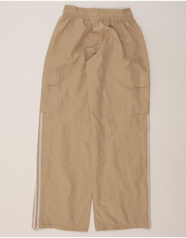 Adidas ženske kargo trenirke hlače UK 8/10 male bež poliester