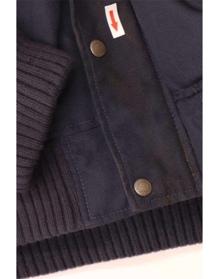 Woolrich muška bomber jakna s kapuljačom UK 38 srednje tamnoplavi najlon