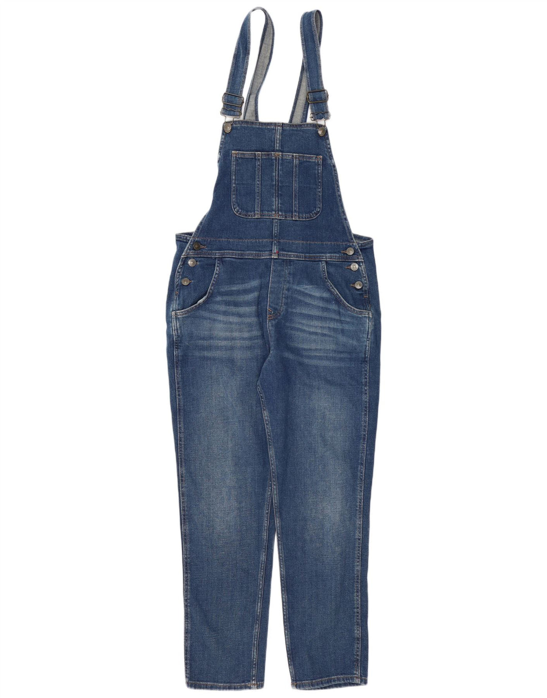 FAT FACE Ženske traperice Lewes Dungarees UK 12 srednje W34 L27 plavi pamuk