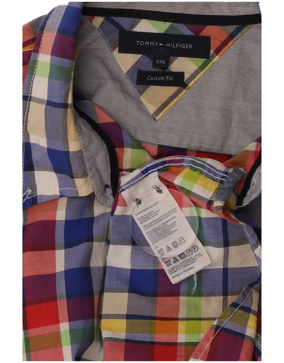 Tommy Hilfiger muška košulja prilagođenog kroja 2XL šareni karirani pamuk