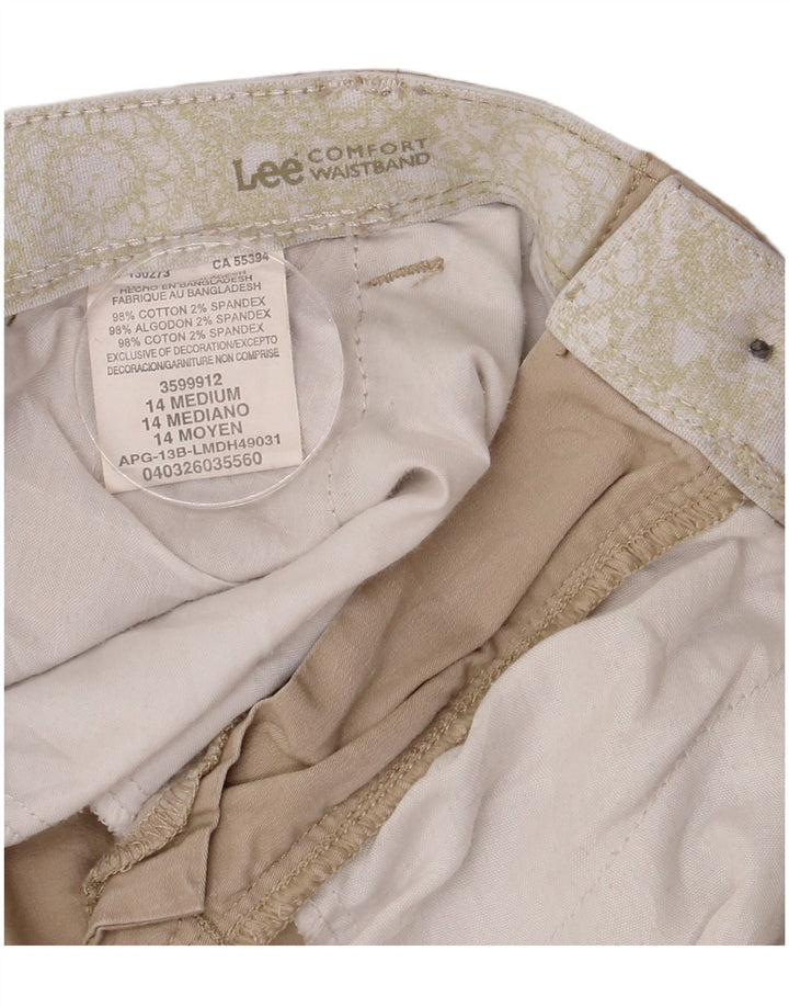 Ženske kargo kratke hlače Lee US 14 XL W34 bež pamuk