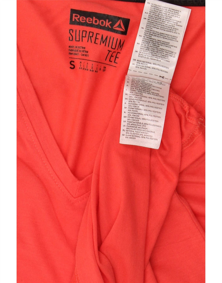 Reebok ženska majica kratkih rukava UK 8/10 mali crveni poliester