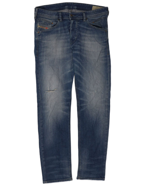 Diesel Mens Belther Regular Slim Traperice sa suženim trapericama W31 L30 Plavi pamuk
