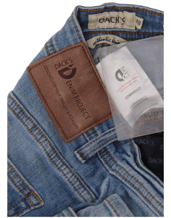 DACK'S muške uske traperice IT 48 srednje W32 L31 plavi pamuk