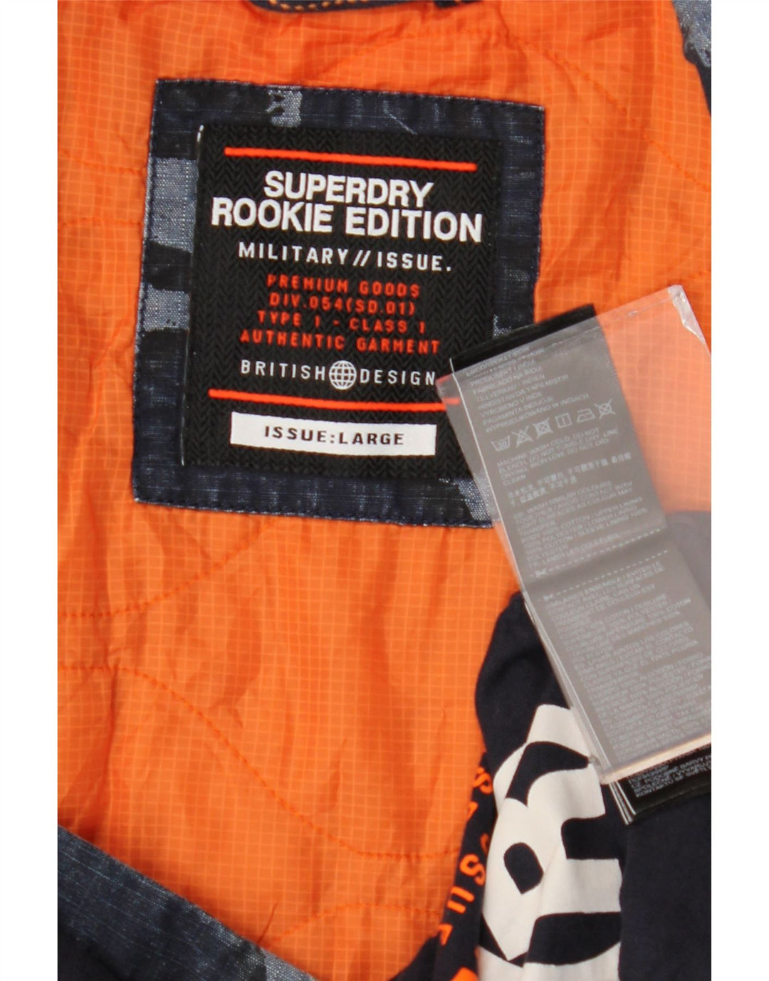 SUPERDRY Muška vojna jakna UK 40 Large tamnoplava kamuflažna pamuk