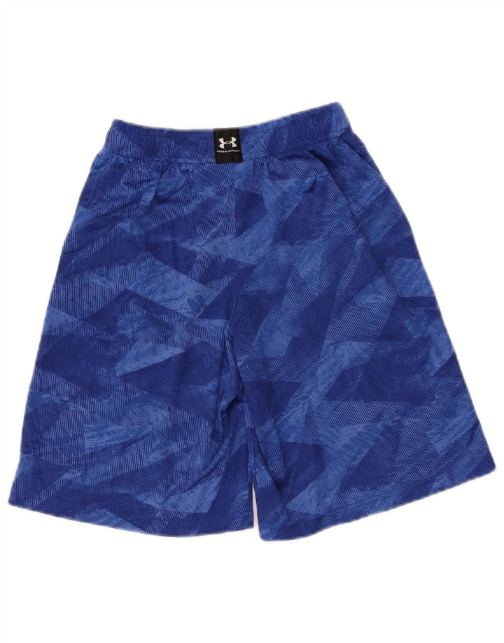 Under Armour Sportske kratke hlače za dječake 9-10 godina srednje plave geometrije