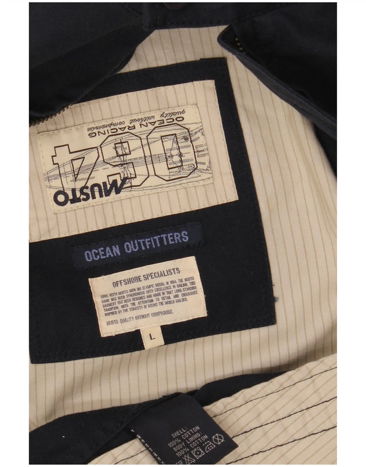 MUSTO muška bomber jakna UK 40 Large tamnoplavi pamuk