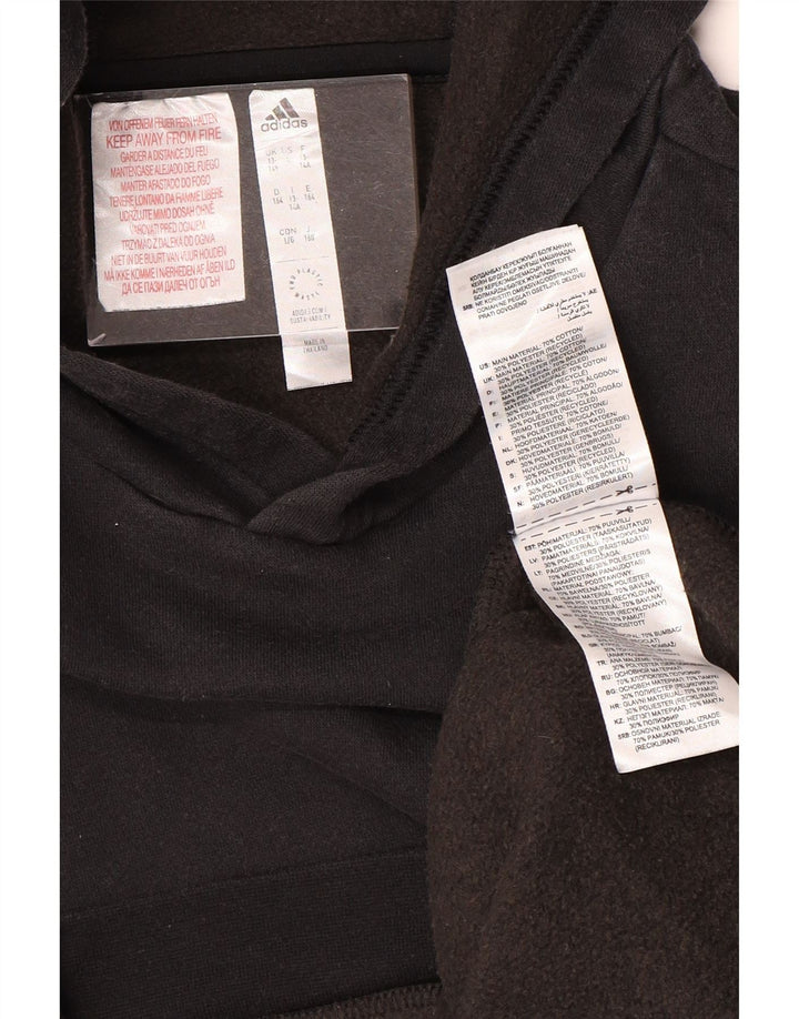 ADIDAS majica s kapuljačom za dječake 13-14 godina, crni pamuk