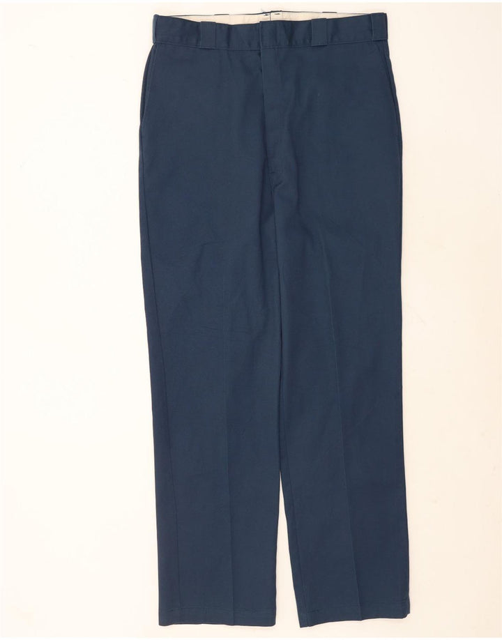 Dickies muške ravne chino hlače W38 L34 tamnoplavi poliester