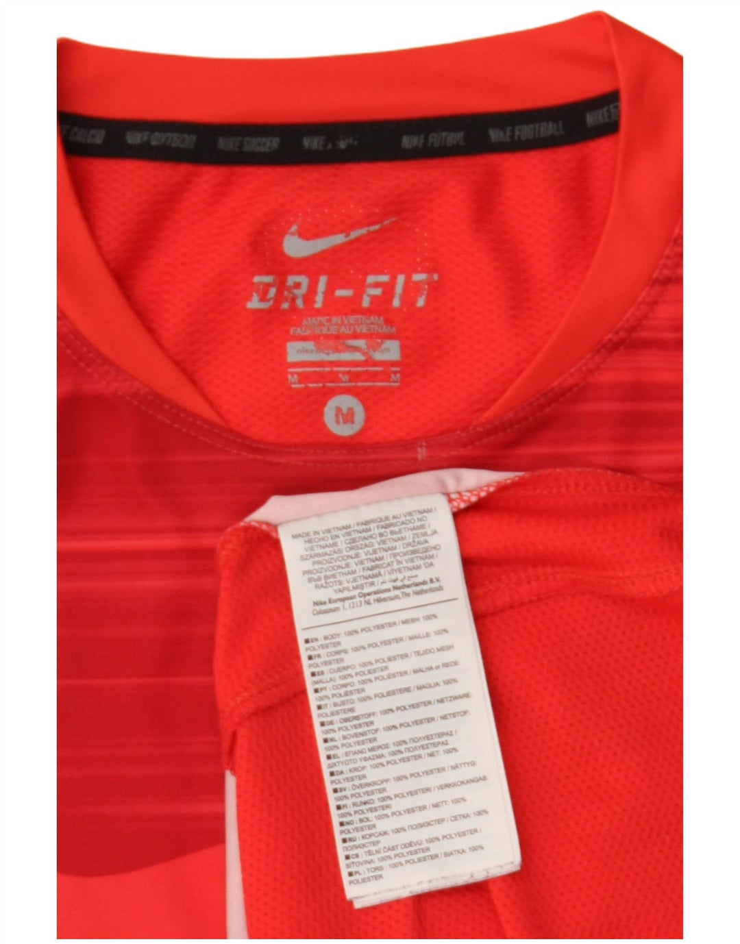 NIKE muška Dri Fit grafička majica kratkih rukava srednje crvene boje od poliestera