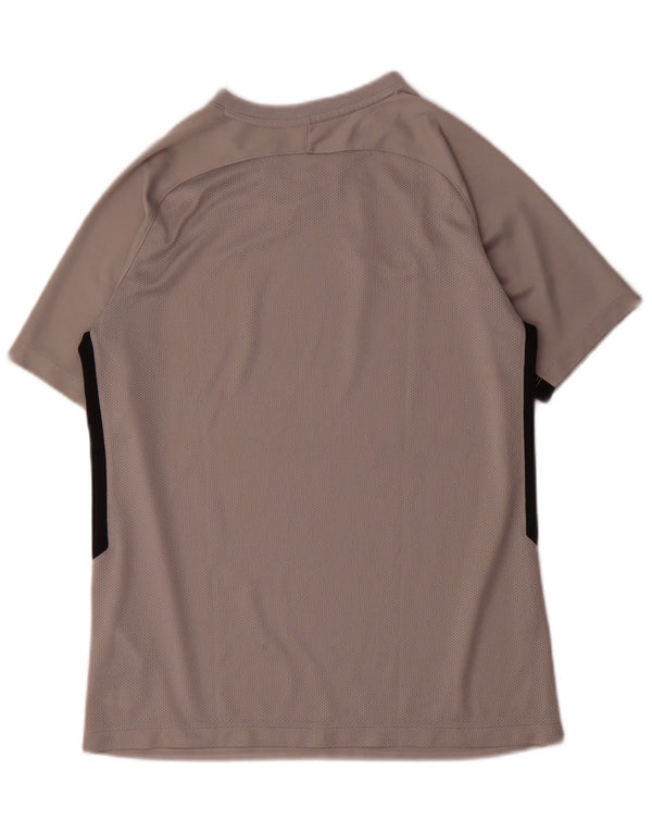 Nike Boys Dri Fit T-Shirt Top 13-14 Years XL Gray Colourblock Poliester
