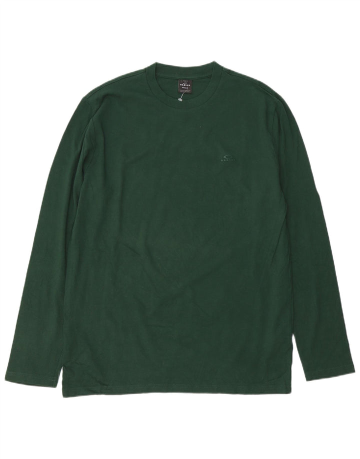 OAKLEY muška majica standardnog kroja dugih rukava srednje zelene boje pamuka