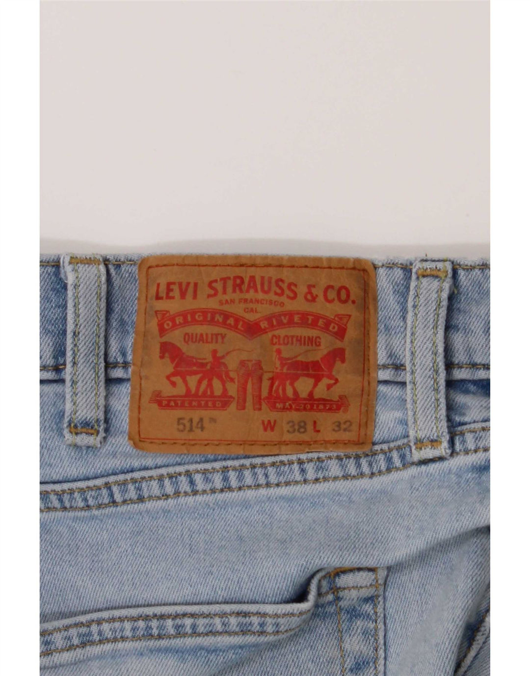 Levi's muške 514 ravne traperice W38 L32 plavi pamuk